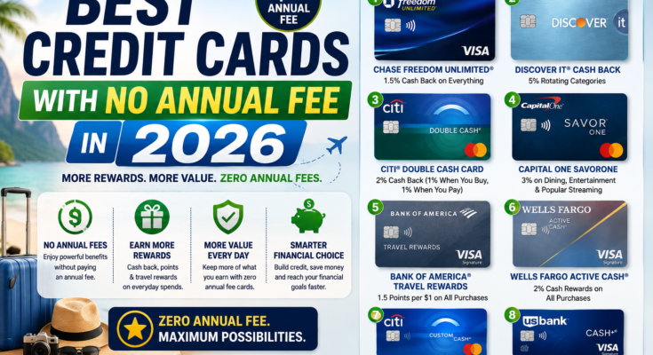 Best Credit Cards With No Annual Fee in 2026