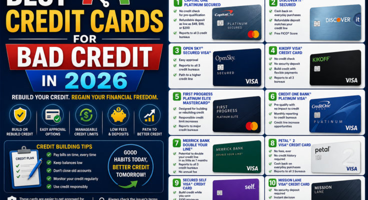 Best Credit Cards for Bad Credit in 2026