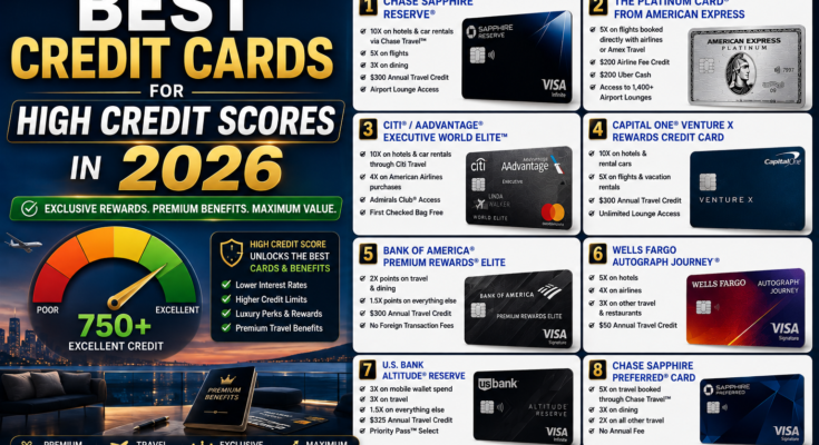 Best Credit Cards for High Credit Scores in 2026